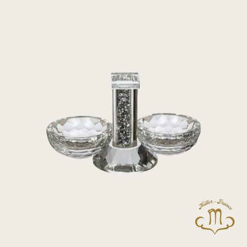 Porte-sel et poivre en cristal