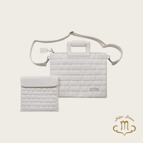 Ensemble Talit et Tefilin  Blanc