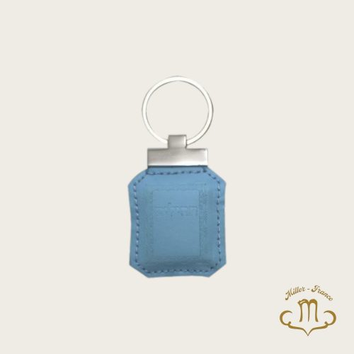 Porte-clés Tehillim en similicuir 6 cm - Bleu clair