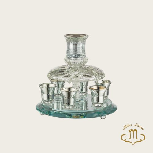 Fontaine de Vin en cristal 33*25 cm avec 6 petites coupes