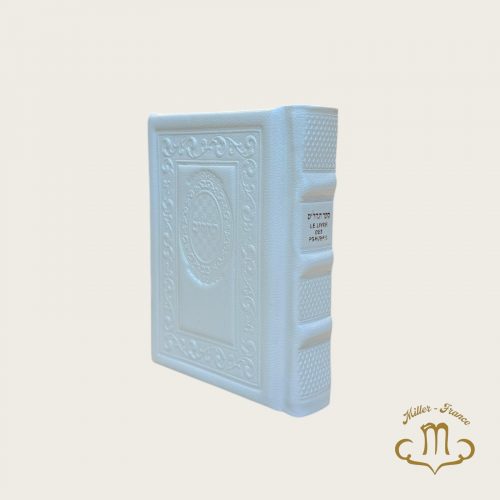 Tehilim cuir blanc hébreu Français phonétique -petit