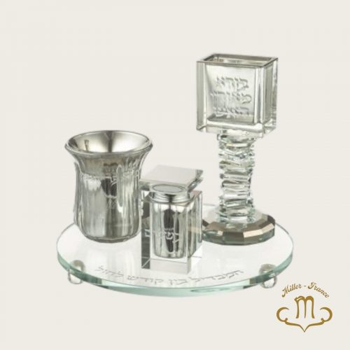 Ensemble de Havdala en cristal