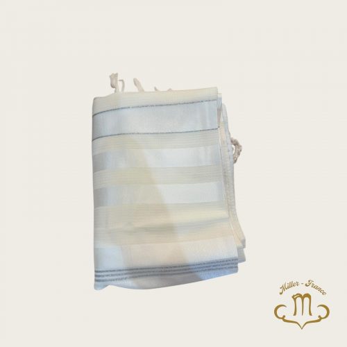 Talit Gadol Barak nid d'abeille 100% laine Argent
