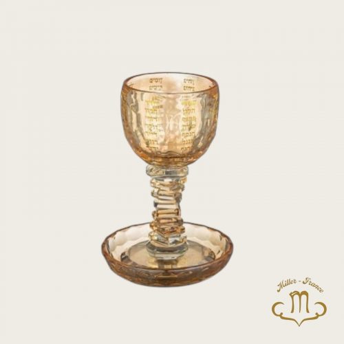 Verre de Kiddouch en cristal « Les rivières de la Bible » 16 cm contenant 100 ml / 3,4 oz