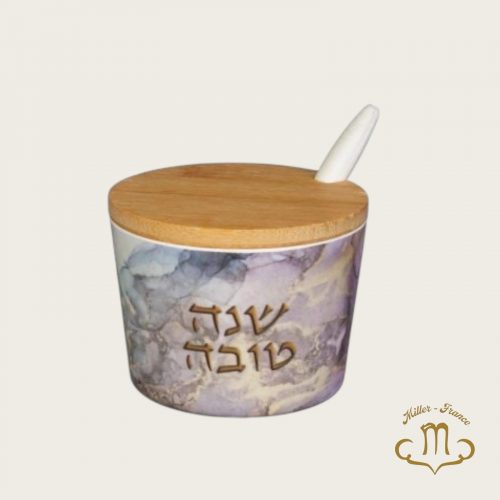 Pot de miel en mélamine "Shana Tovah" - 6,5 cm
