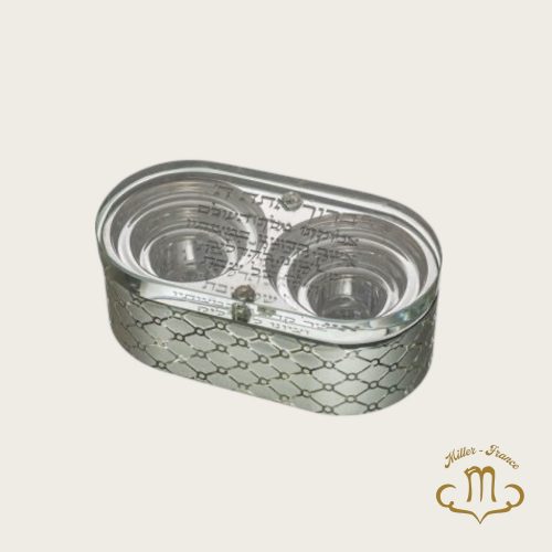 Bougeoirs de voyage en cristal 10x5 cm