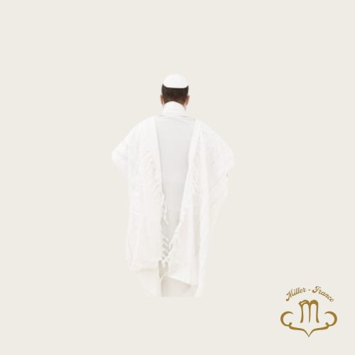 Talit Mofet taille 70 - 150X185 cm rayures argentées