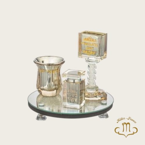 Ensemble Havdala en cristal 20 cm